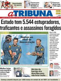 Capa do jornal A Tribuna 25/06/2018