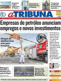 Capa do jornal A Tribuna 25/09/2018