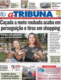 Capa do jornal A Tribuna 25/10/2018