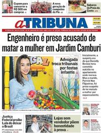Capa do jornal A Tribuna 26/01/2018