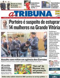 Capa do jornal A Tribuna 26/06/2018