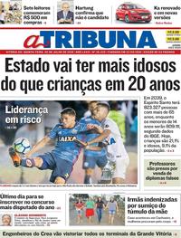 Capa do jornal A Tribuna 26/07/2018