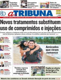 Capa do jornal A Tribuna 26/08/2018