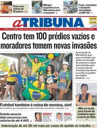 Capa do jornal A Tribuna 27/06/2018