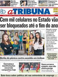 Capa do jornal A Tribuna 27/10/2018