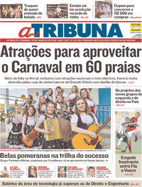 Capa do jornal A Tribuna 28/01/2018