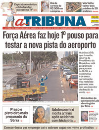 Capa do jornal A Tribuna 28/03/2018