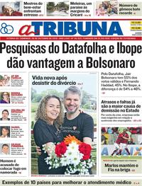 Capa do jornal A Tribuna 28/10/2018