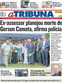 Capa do jornal A Tribuna 28/12/2018