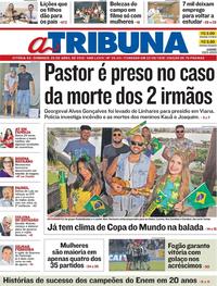 Capa do jornal A Tribuna 29/04/2018