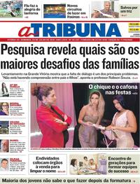 Capa do jornal A Tribuna 29/07/2018