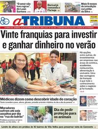 Capa do jornal A Tribuna 29/09/2018