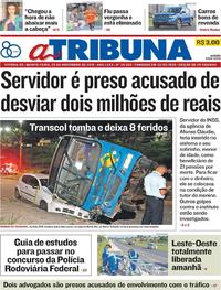 Capa do jornal A Tribuna 29/11/2018