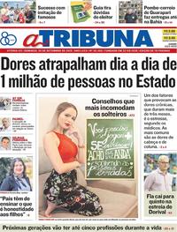 Capa do jornal A Tribuna 30/09/2018
