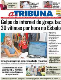 Capa do jornal A Tribuna 31/07/2018