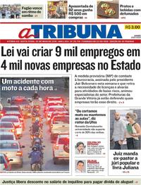 Capa do jornal A Tribuna 03/05/2019