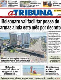 Capa do jornal A Tribuna 04/01/2019