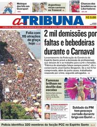 Capa do jornal A Tribuna 04/03/2019