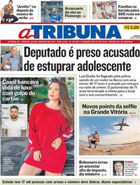 Capa do jornal A Tribuna 05/01/2019