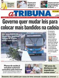 Capa do jornal A Tribuna 05/02/2019