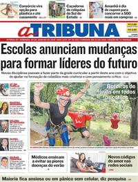 Capa do jornal A Tribuna 06/01/2019