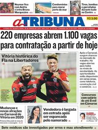 Capa do jornal A Tribuna 06/03/2019
