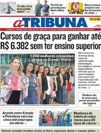 Capa do jornal A Tribuna 06/04/2019