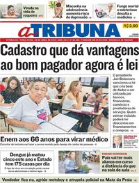 Capa do jornal A Tribuna 09/04/2019