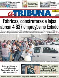 Capa do jornal A Tribuna 11/04/2019