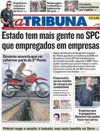 Capa do jornal A Tribuna 12/02/2019