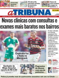 Capa do jornal A Tribuna 13/05/2019