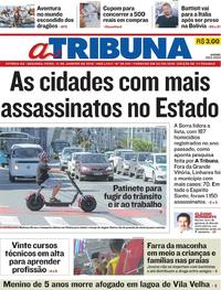 Capa do jornal A Tribuna 14/01/2019