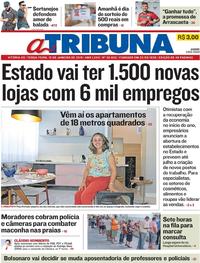 Capa do jornal A Tribuna 15/01/2019