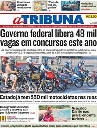 Capa do jornal A Tribuna 17/01/2019