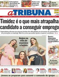 Capa do jornal A Tribuna 17/02/2019