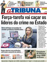 Capa do jornal A Tribuna 19/01/2019