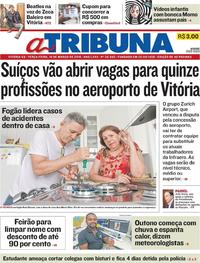 Capa do jornal A Tribuna 19/03/2019
