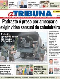 Capa do jornal A Tribuna 19/04/2019