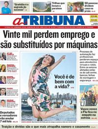 Capa do jornal A Tribuna 20/01/2019