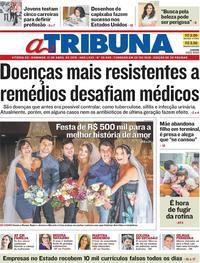 Capa do jornal A Tribuna 21/04/2019