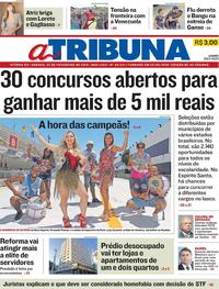 Capa do jornal A Tribuna 23/02/2019