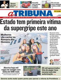 Capa do jornal A Tribuna 23/04/2019