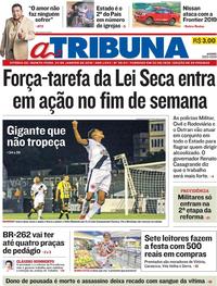 Capa do jornal A Tribuna 24/01/2019