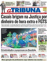 Capa do jornal A Tribuna 24/02/2019
