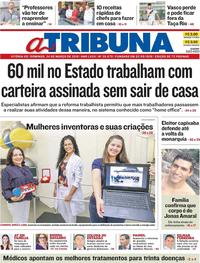 Capa do jornal A Tribuna 24/03/2019