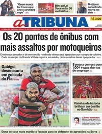 Capa do jornal A Tribuna 25/02/2019