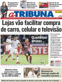 Capa do jornal A Tribuna 25/04/2019