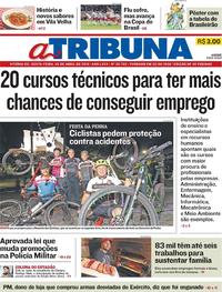 Capa do jornal A Tribuna 26/04/2019