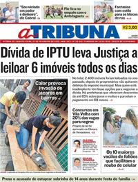 Capa do jornal A Tribuna 27/02/2019