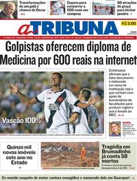 Capa do jornal A Tribuna 28/01/2019